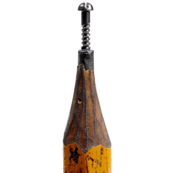 screw-carved-into-lead-of-a-pencil