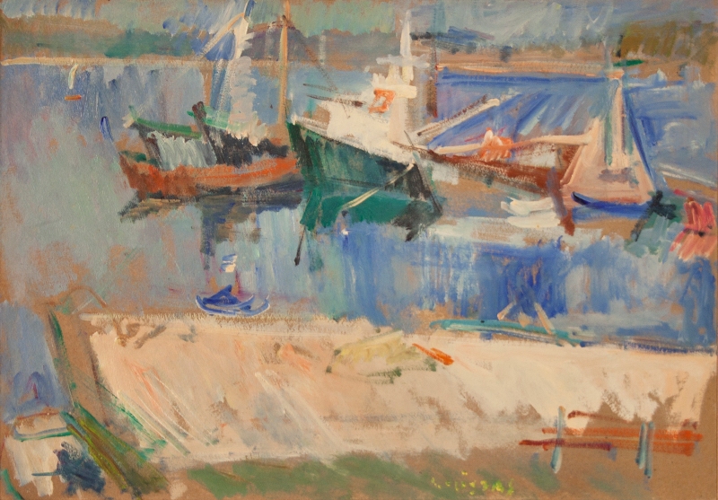 l No.289. Amouliani Island 1983 oil on hardboard 35Χ51cm