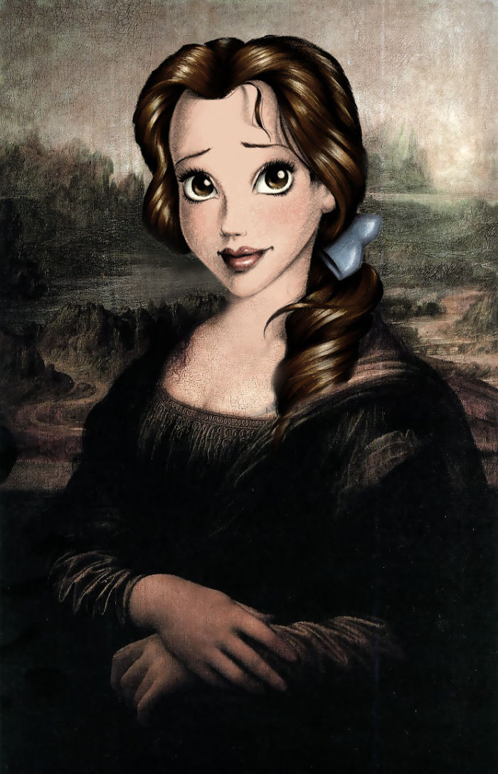 cartoon mona liza leonardo da vinci