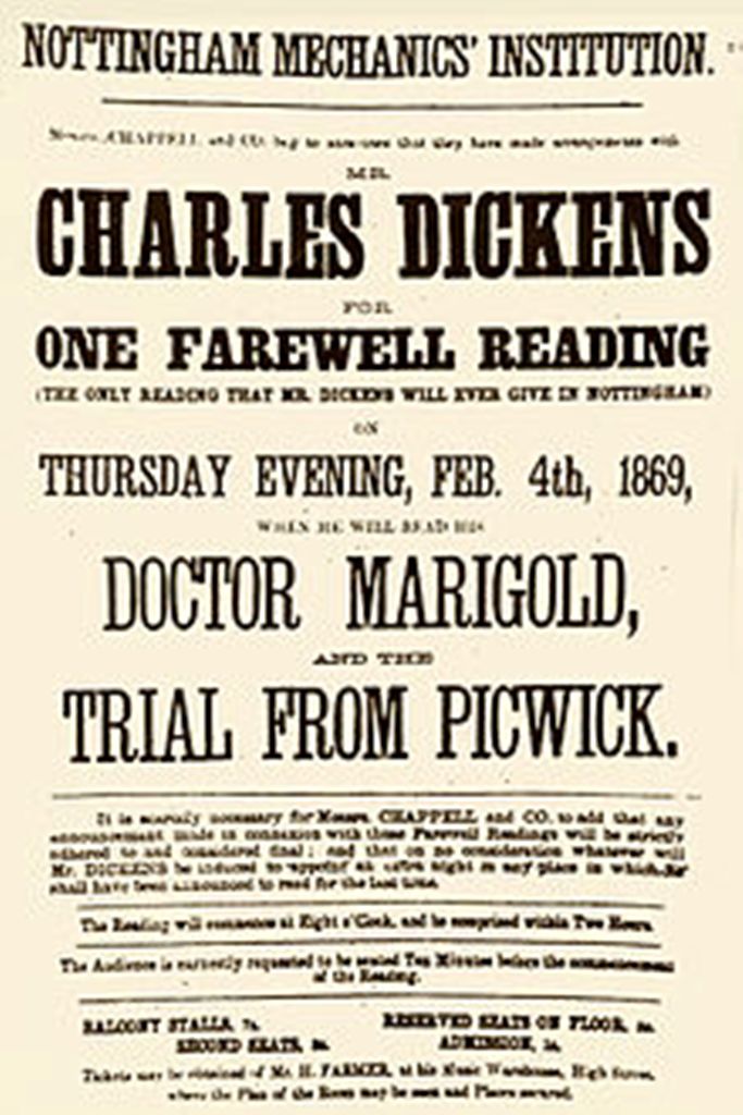 Dickensposter nottingham1869