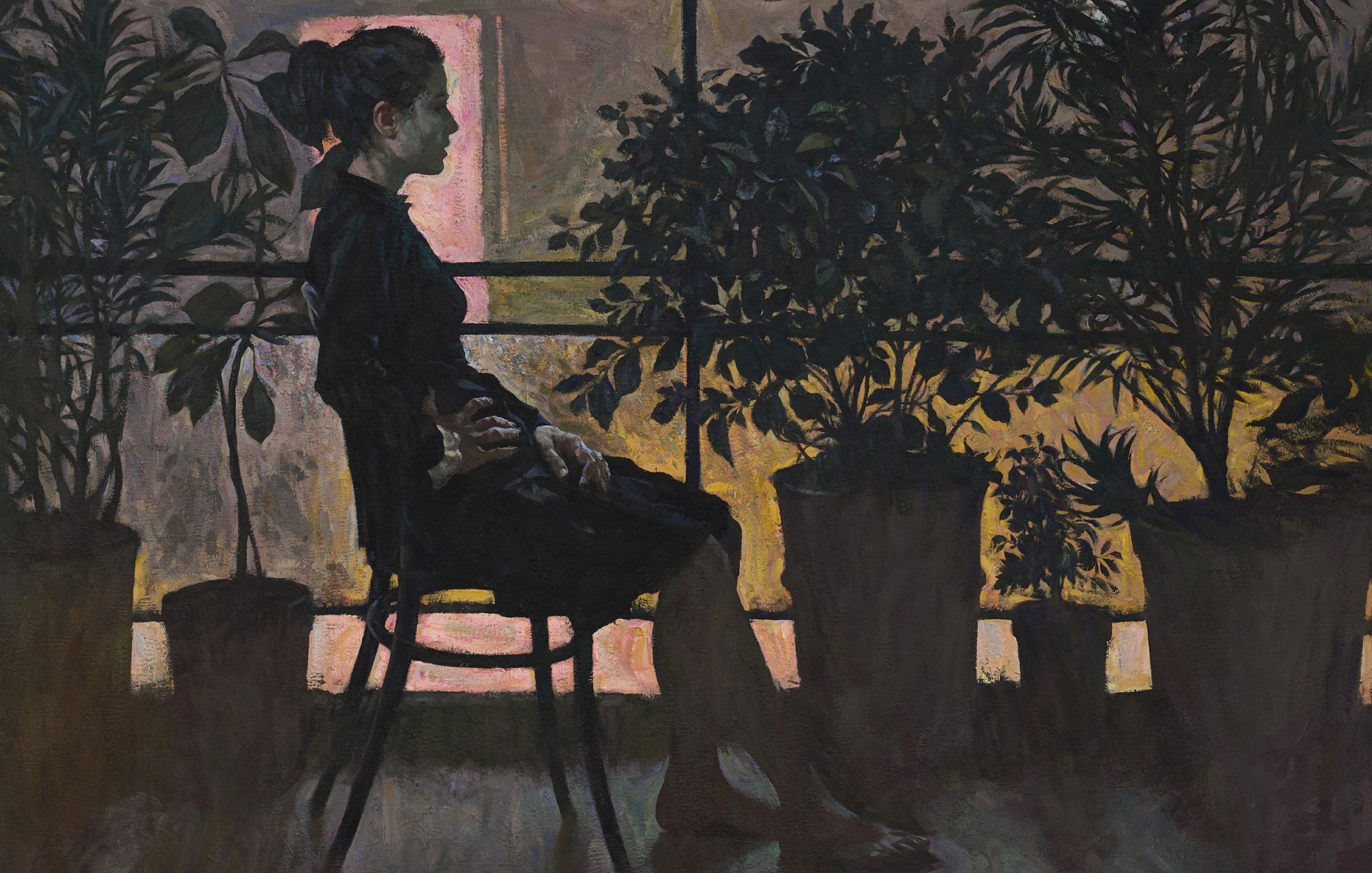 Νυχτερινό, 2019, λάδι σε μουσαμά 142x185 εκ