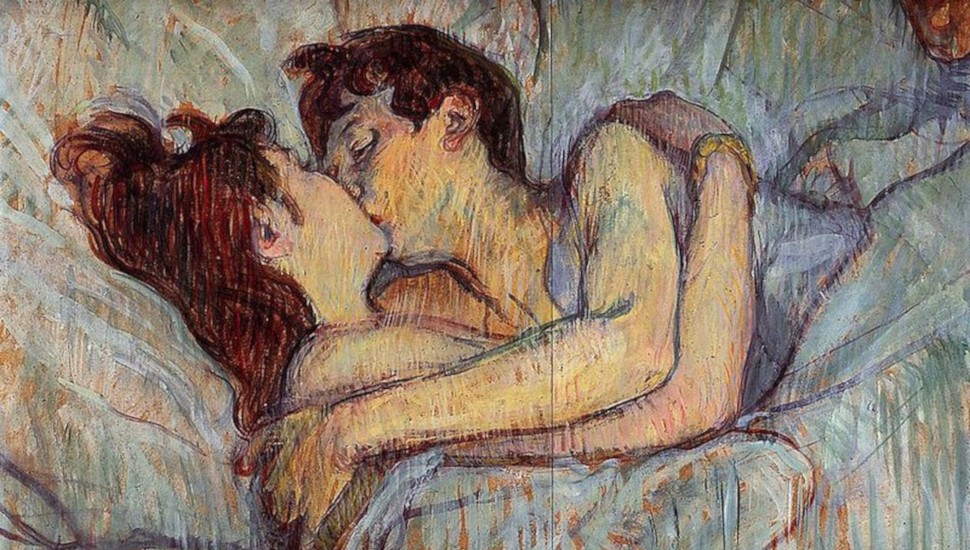 In bed-The Kiss, Henri de Toulouse Lautrec, 1892