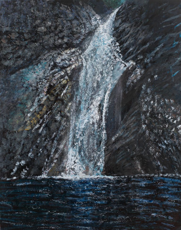 Ροή, 2011, λάδι σε μουσαμά, 197 x 155 εκ.