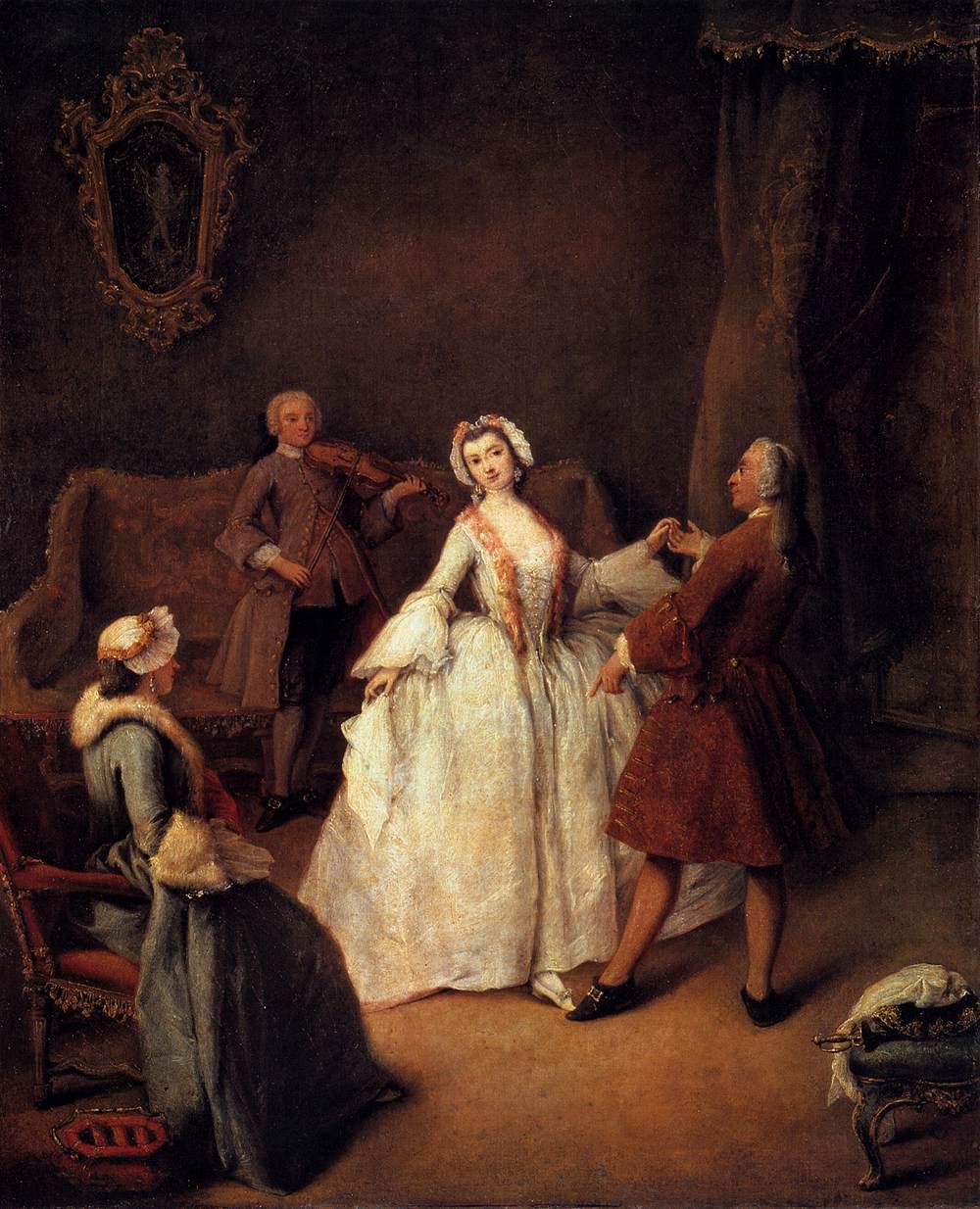 The Dancing Lesson, 1741, Pietro Longhi, Gallerie dell'Accademia (Venice, Italy)