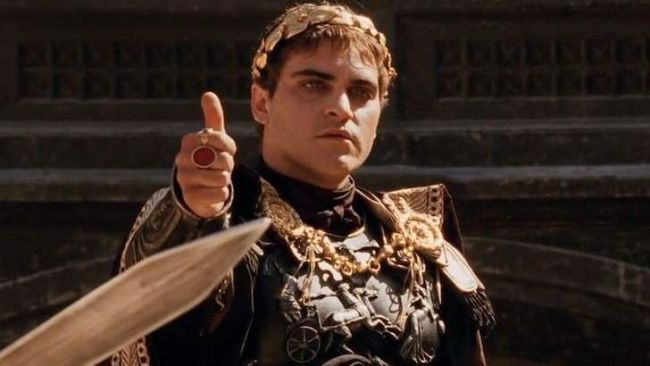 O Joaquin Phoenix στο "Gladiator"