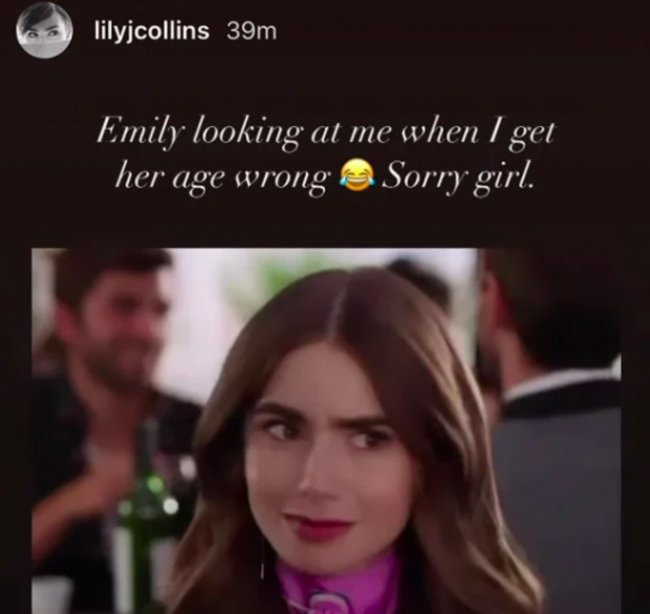 H απάντηση της Λίλι Κόλινς μέσω Instagram
