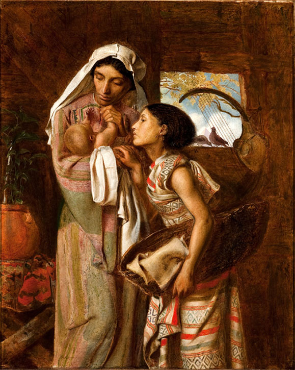 The Mother of Moses, 1860, oil on canvas by Simeon Solomon (1840–1905), The Delaware Art Museum