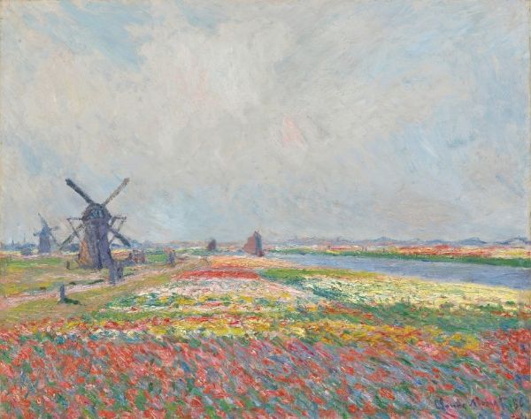 Claude Monet, Tulip Fields near The Hague (1886) Van Gogh Museum, Amsterdam