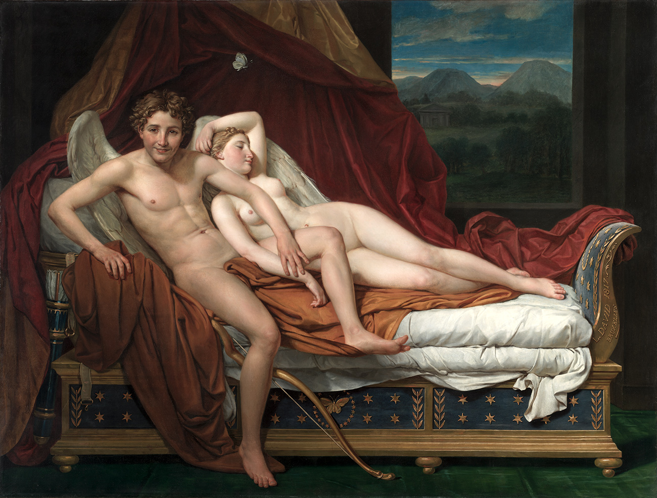 Jacques-Louis David, Cupid and Psyche (1817). The Cleveland Museum of Art