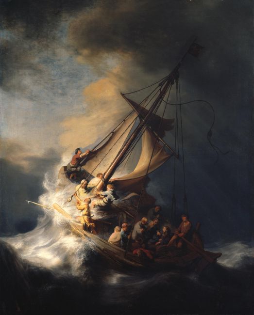 Το πιο γνωστό έργο ανάμεσα στα κλοπιμαία είναι το έργο του Ρέμπραντ, «Καταιγίδα στη θάλασσα της Γαλιλαίας​» . Αποτελεί τη μοναδική θαλασσογραφία του Ολλανδού ζωγράφου. © Isabella Stewart Gardner Museum