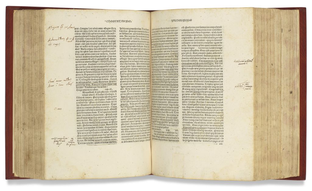 Το σπάνιο βιβλίο με το συνολικό έργο του Πλάτωνα, φωτογραφία: στιγμιότυπο από την ιστοσελίδα του Christie's