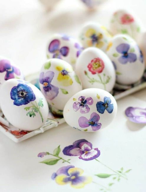 Floral Watercolor eggs © Craftberrybush