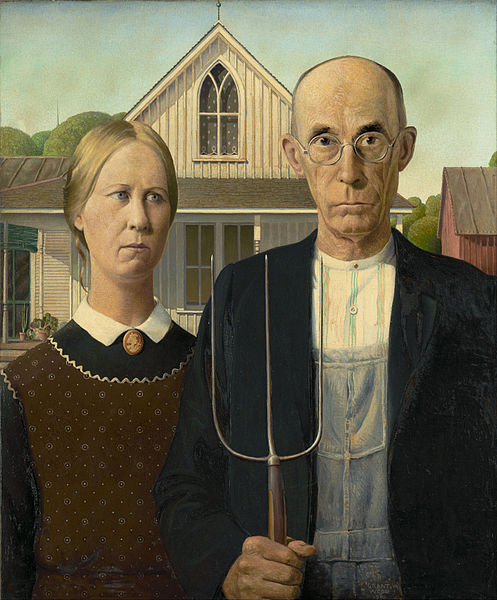 Grant Wood, “American Gothic” (1930) / Φωτογραφία: Google Arts & Culture via Wikimedia Commons Public Domain