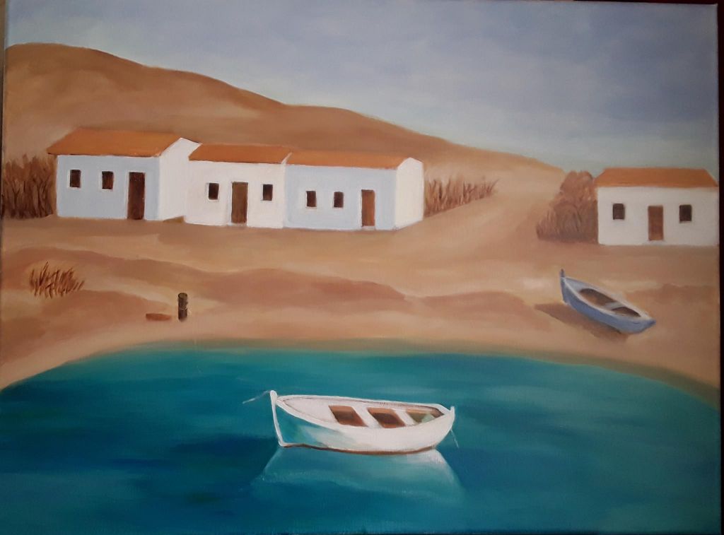 Βιβή Μεντζελοπούλου, Χωρίς Τίτλο, 60x80cm, Ακρυλικά σε καμβά