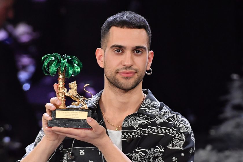 Ο Mahmood μετά τη νίκη του στο Sanremo. Φωτογραφία: Matteo Rasero/LaPresse