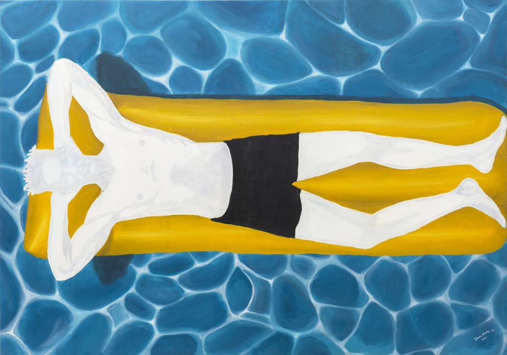 Ekene Stanley Emecheta, Swimmer Man, 2021, λάδι σε καμβά, 152.4 x 213.36 cm, © Ekene Stanley Emecheta, Παραχώρηση γκαλερί The Breeder