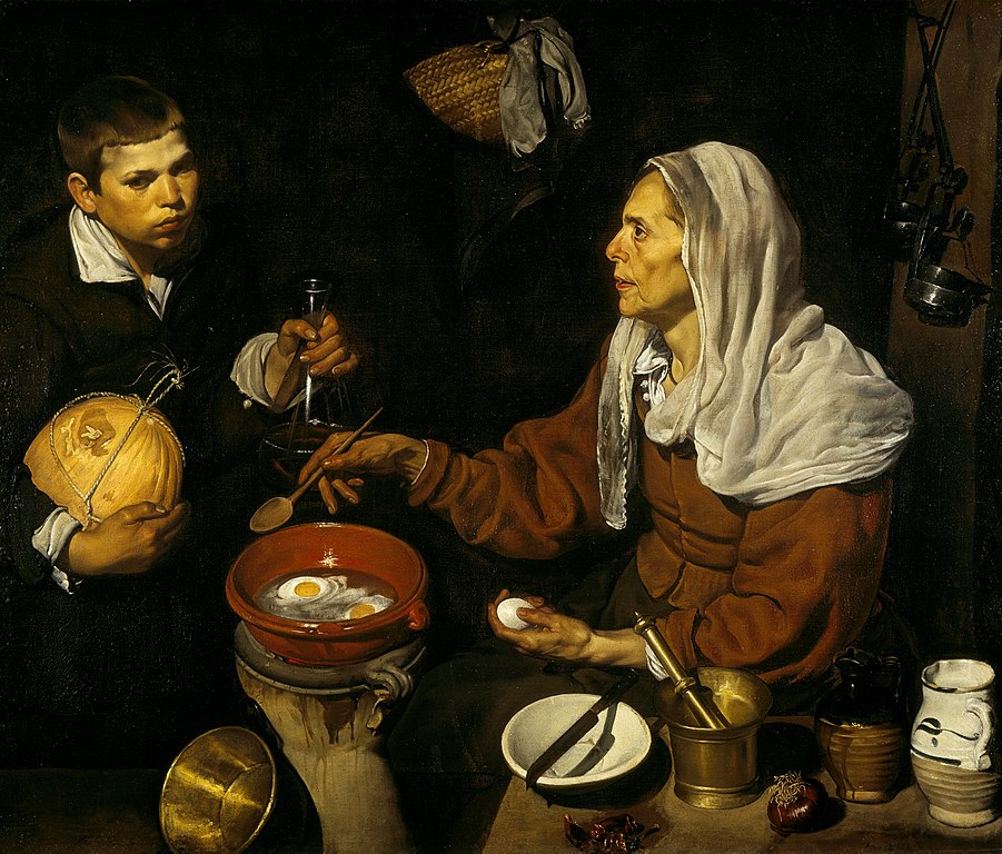 Γριά τηγανίζει αυγά, 1618. Φωτογραφία: National Galleries of Scotland/Wiki Commons