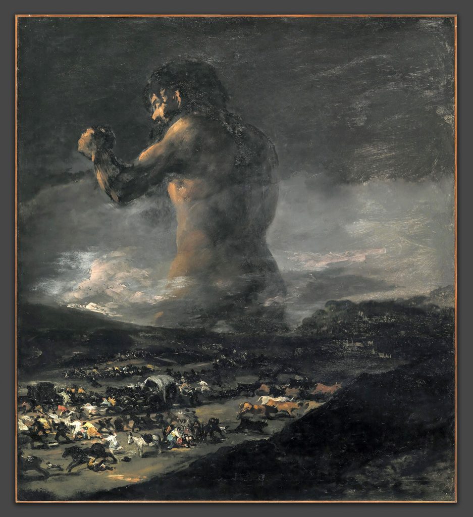 Φρανθίσκο Γκόγια, Ο Κολοσσός (1818–25). Courtesy of Museo Nacional del Prado, Madrid.