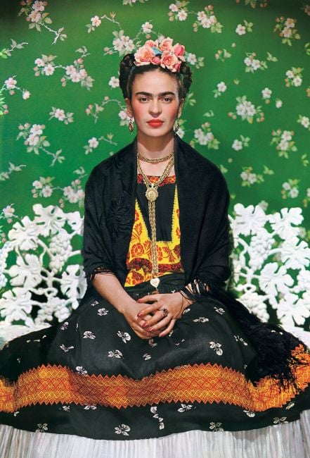 Frida Kahlo on White Bench, New York (2nd Edition), 1939 © Nickolas Muray