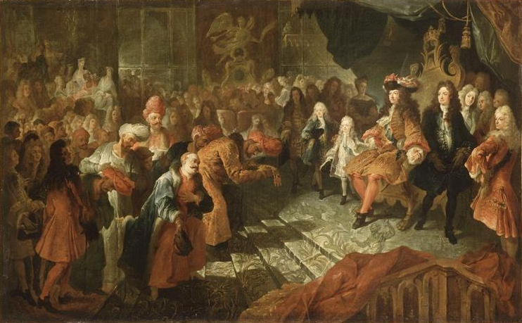 Η Περσική Πρεσβεία πλησιάζει τον Λουδοβίκο ΙΔ' στις 19 Φεβρουαρίου του 1715, Νικολά ντε Λαρζιλιέρ. Photo Credits: Wikimedia Commons