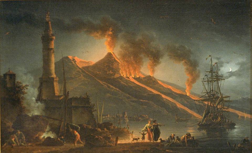 Η Έκρηξη του Βουνού Βεζούβιου, 1762, Charles Francois Lacroix de Marseilles. Photo Credits: Wikimedia Commons