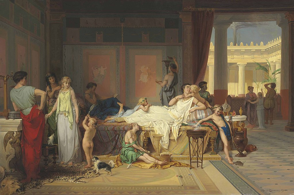 Η Τελευταία ώρα της Πομπηίας στο σπίτι του ποιητή-1869, Joseph Coomans. Photo Credits: Wikimedia Commons
