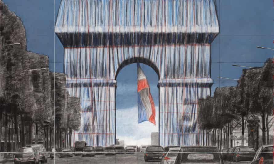 Το όραμα του Κρίστο για την Αψίδα του Θριάμβου, Photograph: 2019 Estate of Christo Javacheff