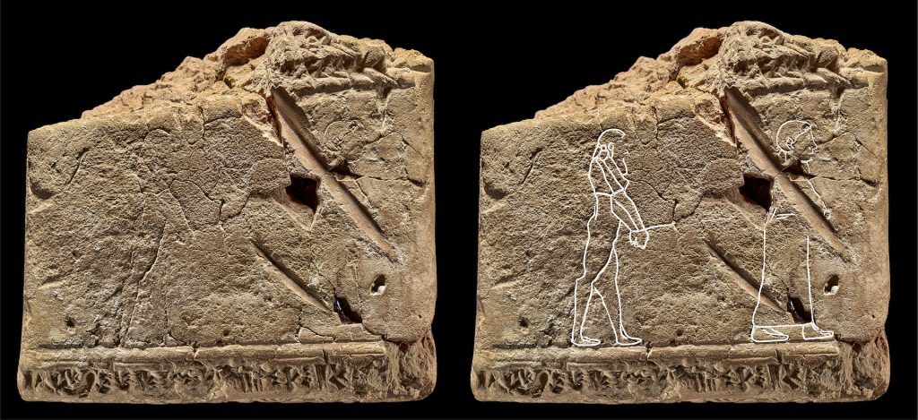 Τα δύο φαντάσματα που βρέθηκαν στην βαβυλώνια πλάκα. Photo Credits: British Museum/James Fraser, Chris Cobb