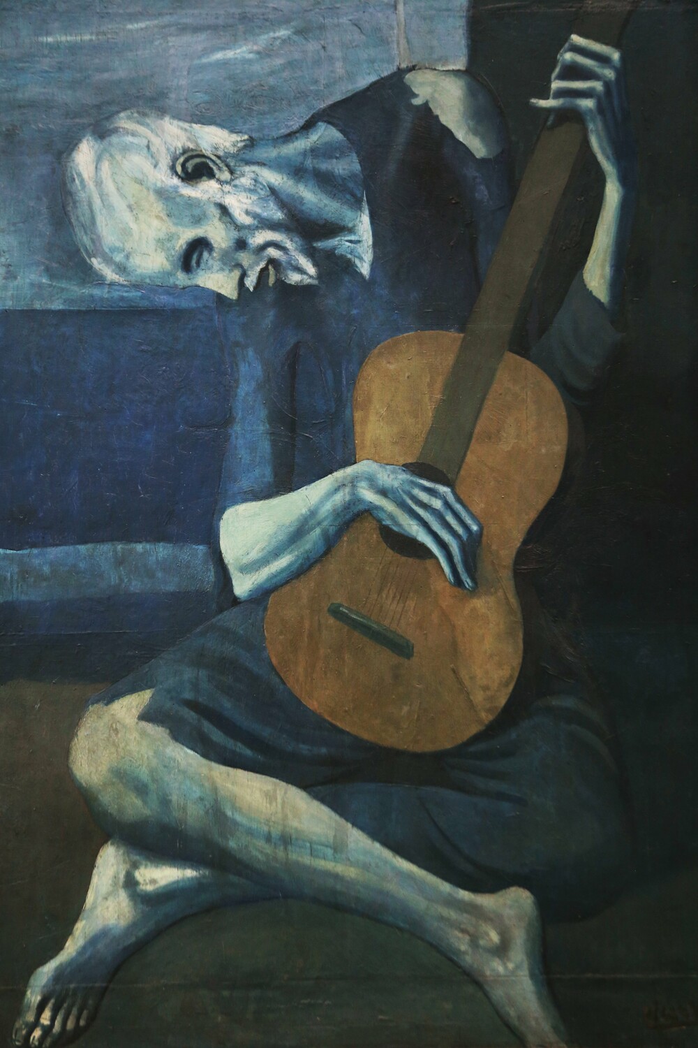 Ο γέρος κιθαρίστας, έργο από την Μπλε Περίοδο του Πάμπλο Πικάσο, 1903. Photo Credits: Chicago Art Institute