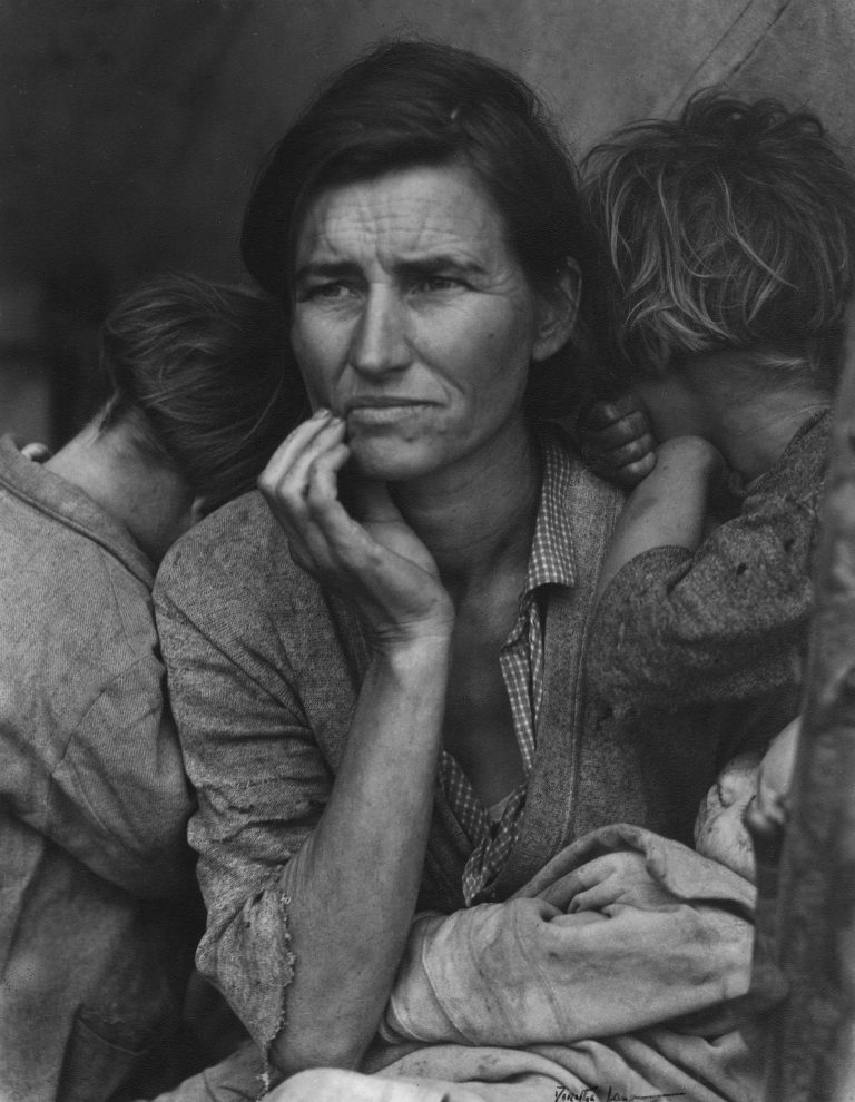 Μητέρα Μετανάστης της Ντοροθέα Λανγκ, Καλιφόρνια 1936. Photo Credits: The Dorothea Lange Collection, the Oakland Museum of California