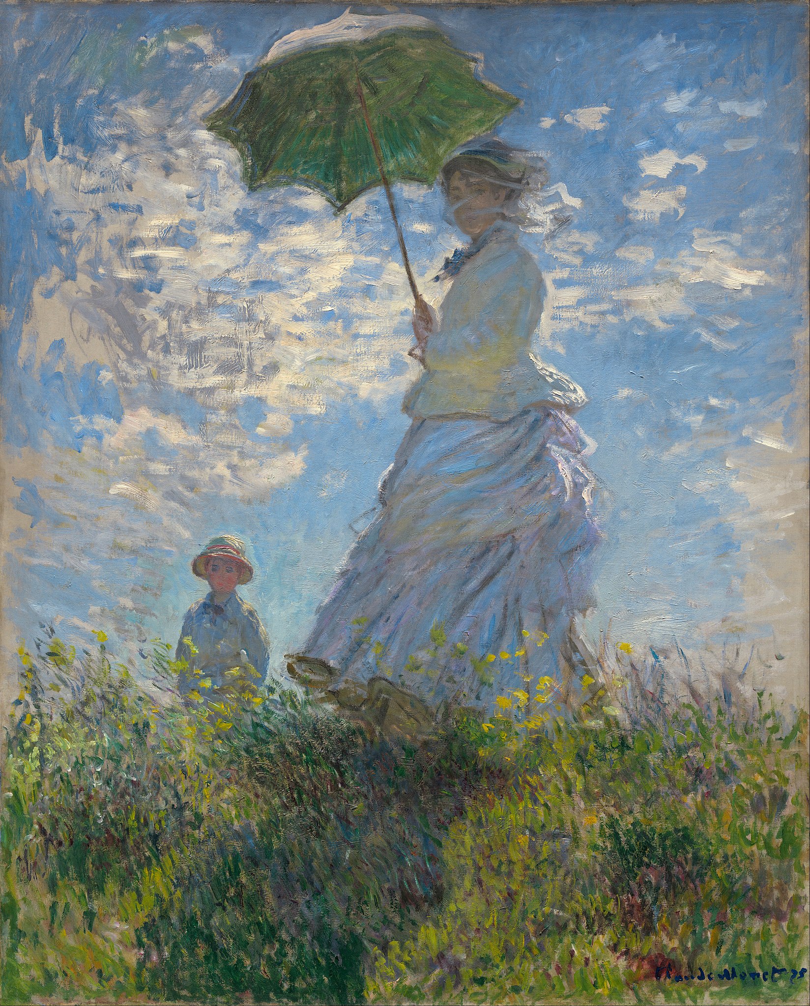 Γυναίκα με ομπρέλα, Κλωντ Μονέ, 1875. Photo Credits: Wikimedia Commons