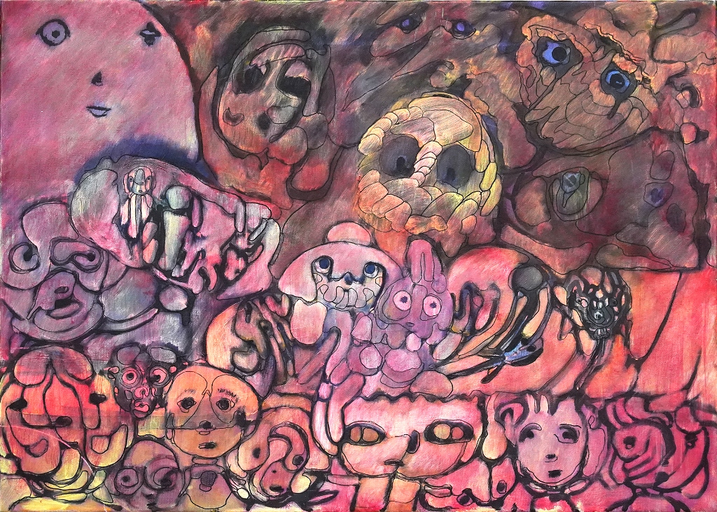 Alone with many, 2021 50X70cm