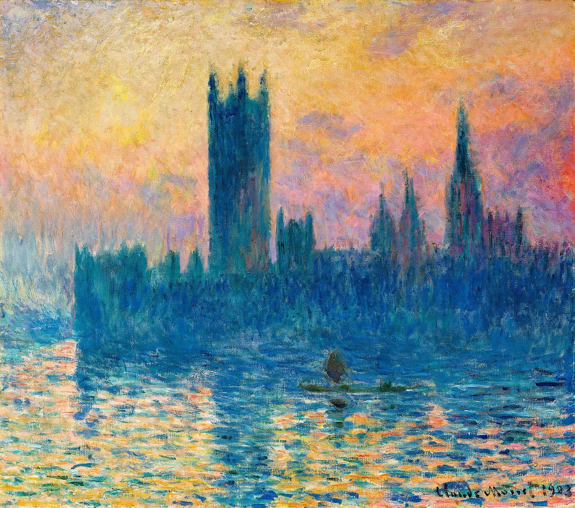 Βρετανικό Κοινοβούλιο, Ηλιοβασίλεμα, Κλωντ Μονέ, 1903. Photo Credits: Wikimedia Commons