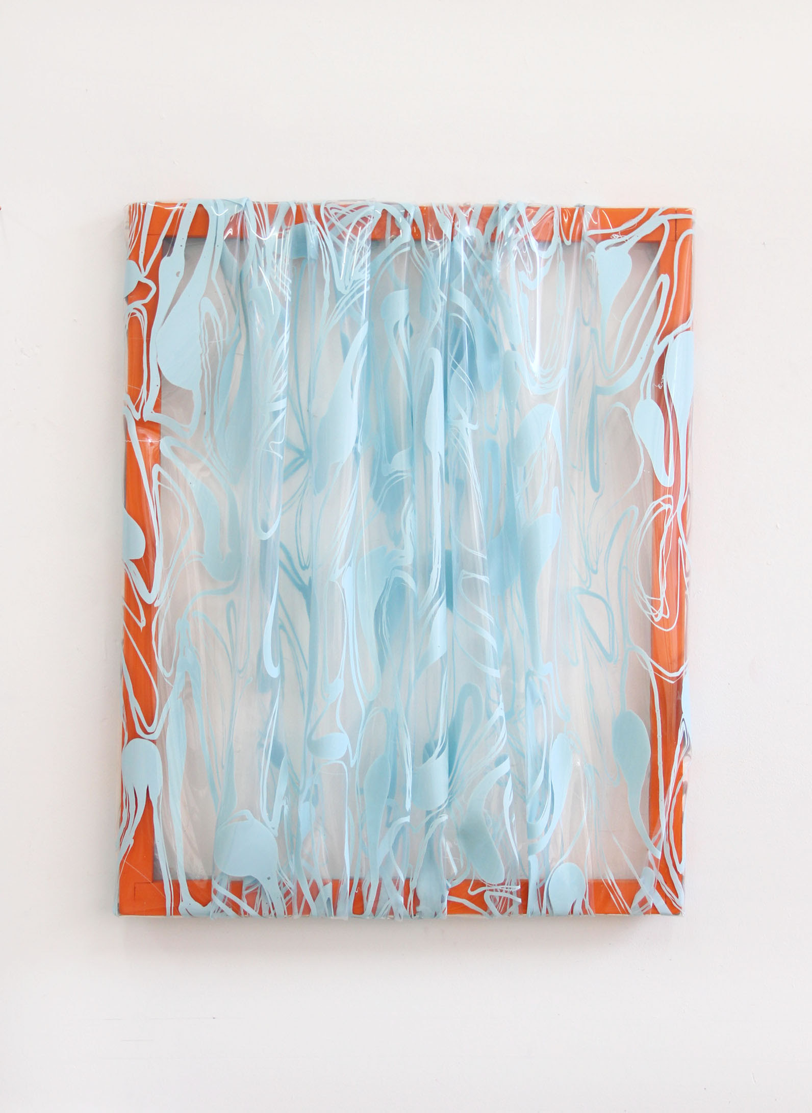 Manon Steyart, "Blurred painting I" - 2021, 60x80, silicone, spray paint and pigment 