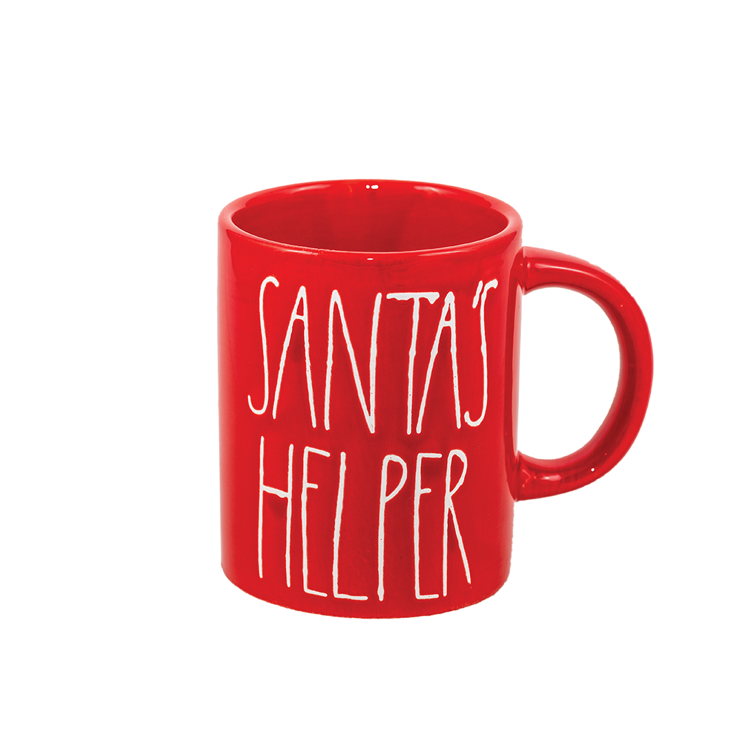 Κόκκινη κεραμική κούπα “Santa’s helper”