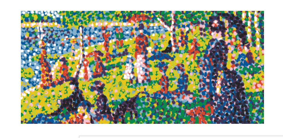 Το doodle της Google για τα 162 χρόνια από τη γέννηση του Georges Seurat