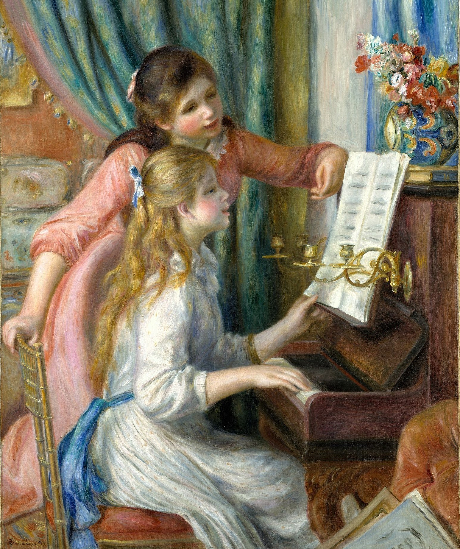Κορίτσια στο Πιάνο, Ρενουάρ, 1892. Photo Credits: Wikimedia Commons
