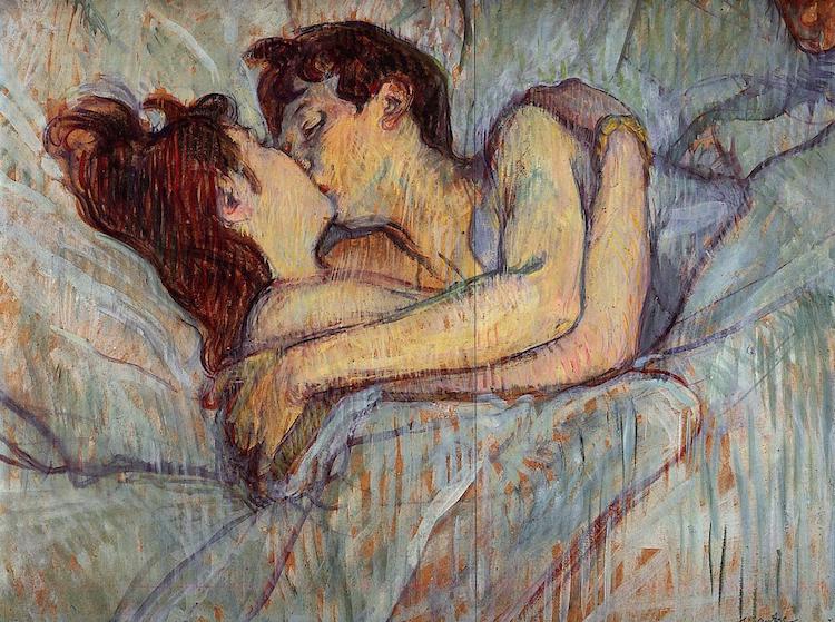 Στο Κρεβάτι, Φιλί, Ανρί ντε Τουλούζ-Λωτρέκ (1892). Photo Credits: Wikimedia Commons