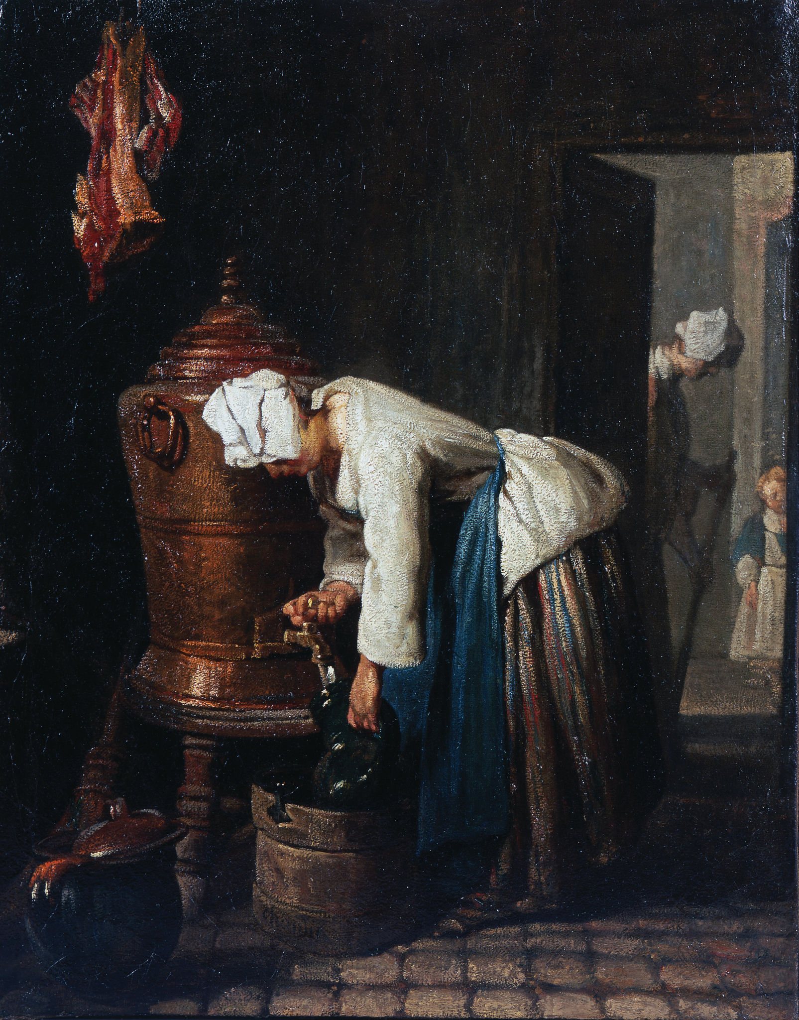 Γυναίκα Αντλεί Νερό από την Δεξαμενή. Photo Credits: Wikimedia Commons