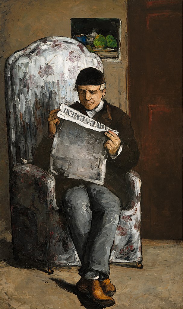 Ο Πατέρας, Διαβάζοντας την L'Événement, Πωλ Σεζάν(1866). Photo Credits: Wikimedia Commons