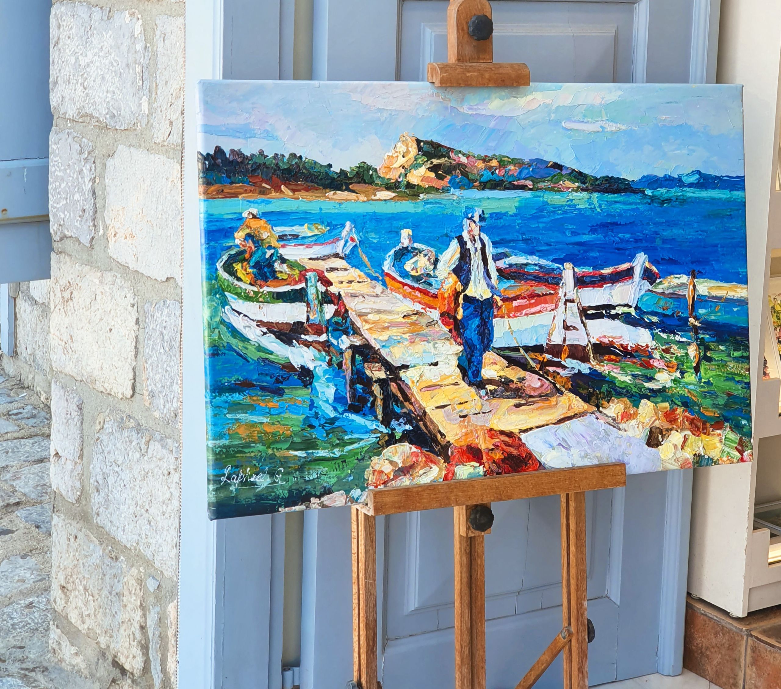 Ζωγραφιά σε σοκάκι του νησιού, © Μαριαλένα Μάλλιου