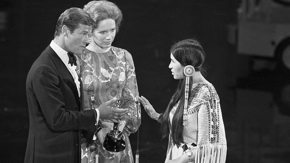 Η Sacheen Littlefeather στα Όσκαρ, 1973