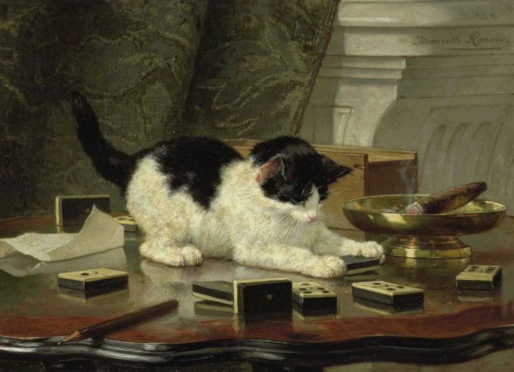 Henriëtte Ronner-Knip, The cat at play