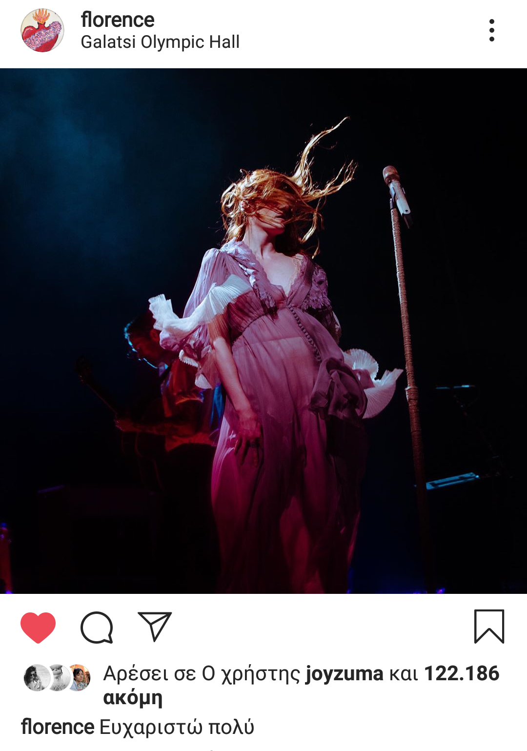 Το "ευχαριστώ" των Florence and the Machine μετά τις συναυλίες τους το 2019