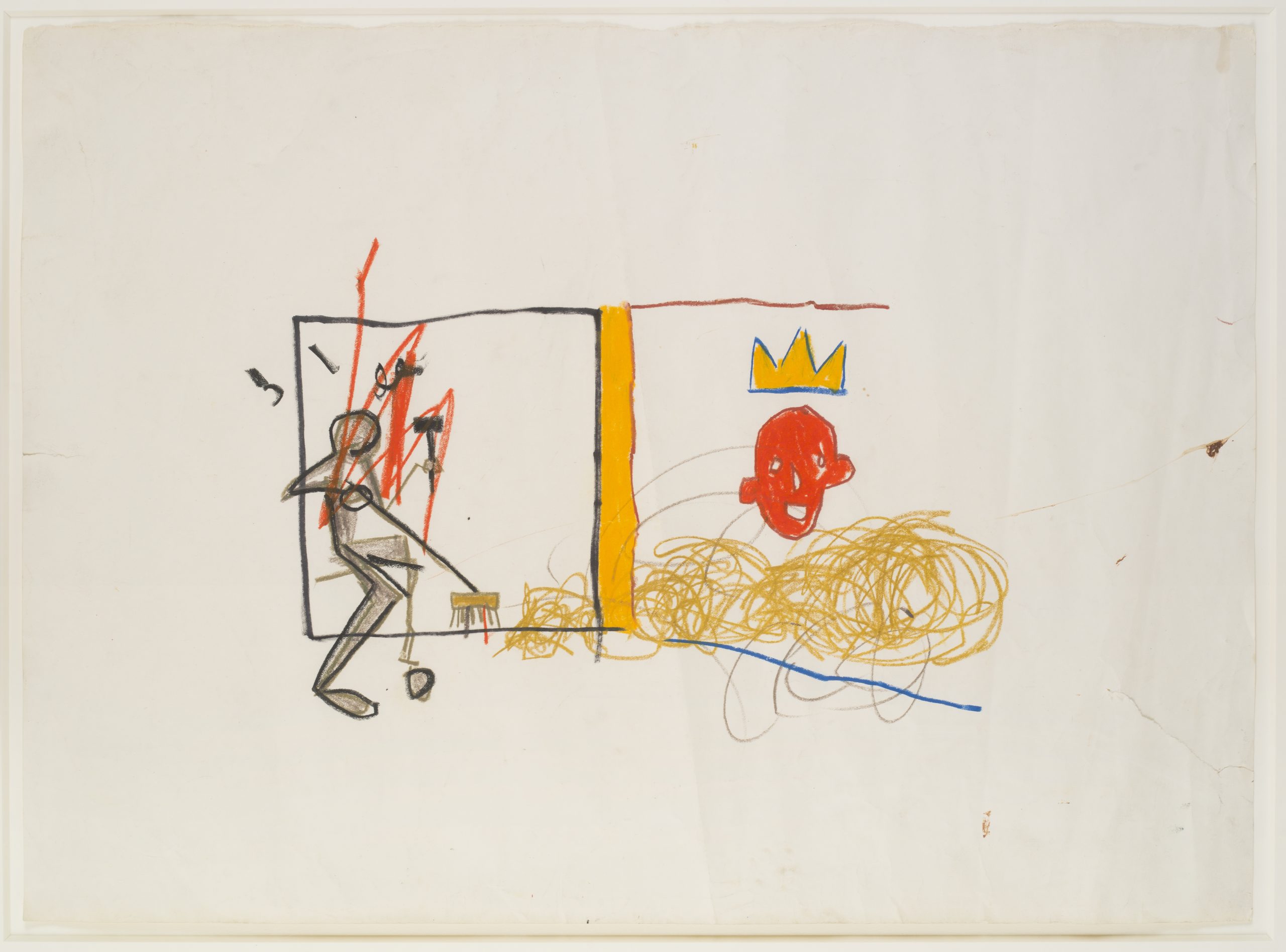 Jean-Michel BASQUIAT Untitled, 1981, Oil stick on paper, 42,5x58cm©Estate of Jean-Michel Basquiat. Licensed by Artestar, New York