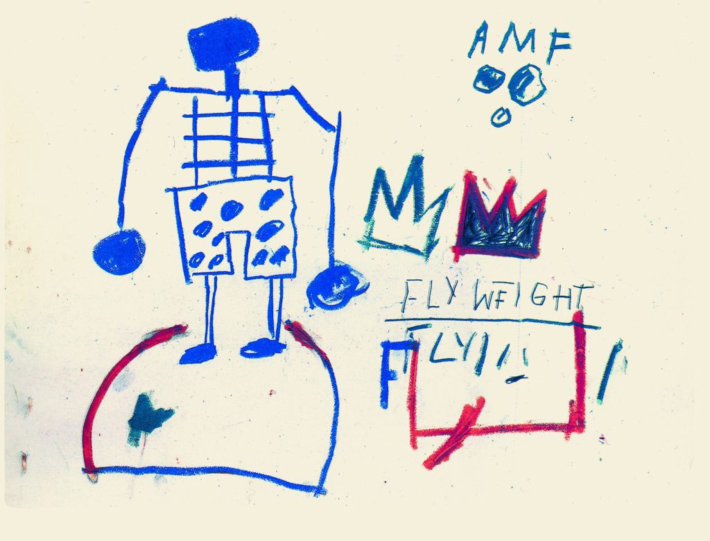 Jean-Michel BASQUIAT Untitled (FlyWeight), 1981, Oil stick and graphite on paper56x76cm©Estate of Jean-Miche lBasquiat. Licensed by Artestar, New York