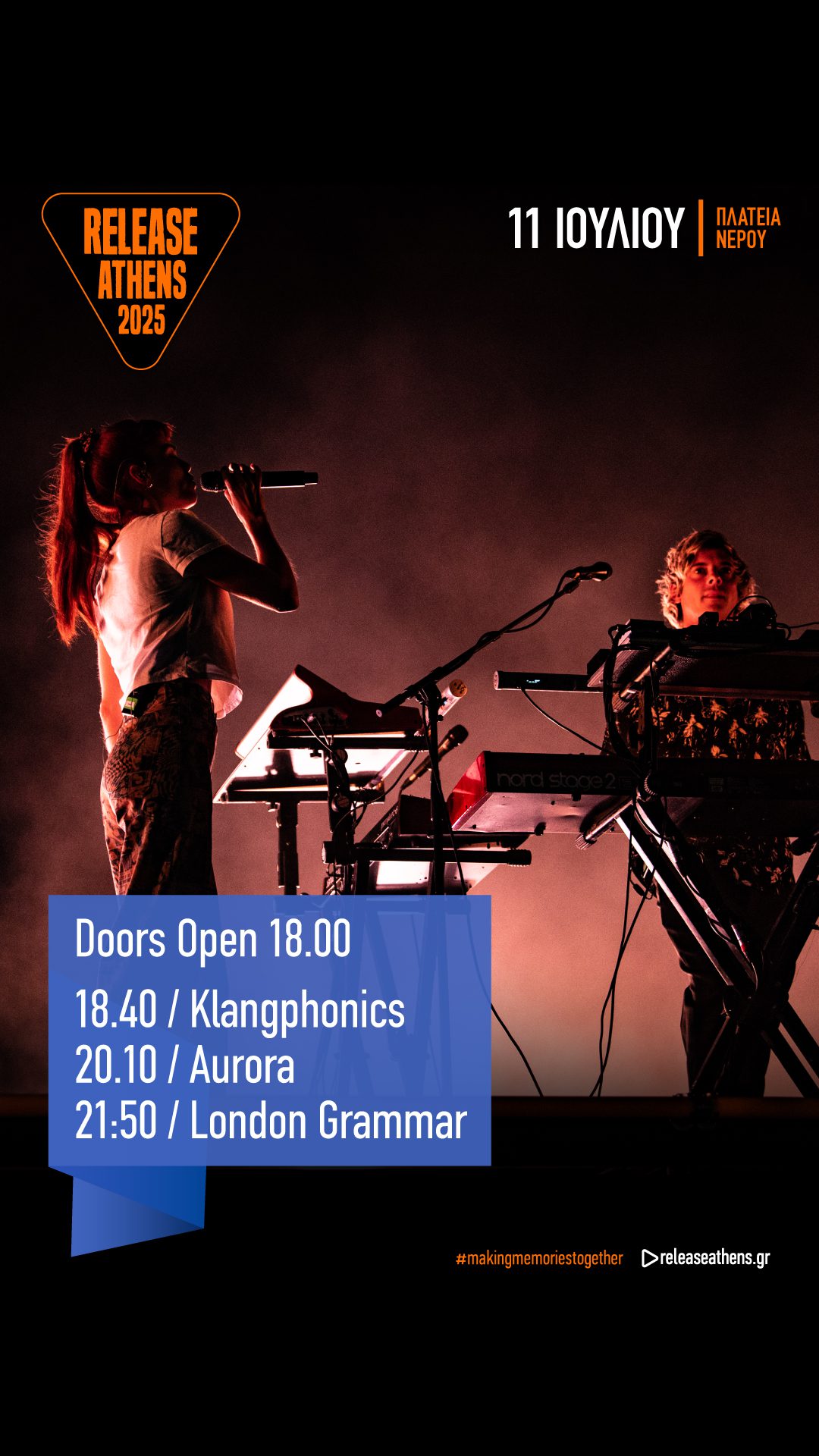 Timetable Day 6: London Grammar / AURORA / Klangphonics
