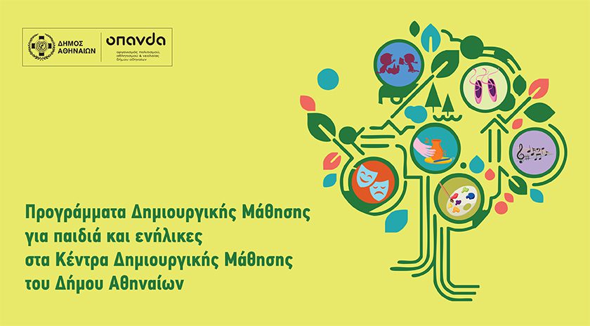Δήμος Αθηναίων: Ξεκινούν τον Οκτώβριο τα Προγράμματα Δημιουργικής Δράσης για μικρούς και μεγάλους