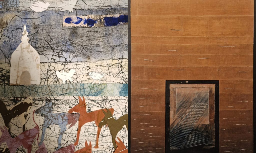 Αριστερά έργο της Inger Carlsson | Δεξιά έργο της Μαριας Γρηγορίου