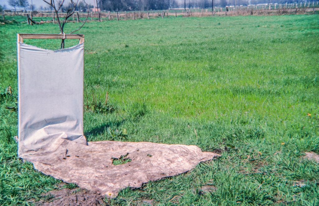 Στάθης Λογοθέτης, Φωτογραφία από την προετοιμασία έργου από τη σειρά Φύση κατά τη διαμονή του καλλιτέχνη στο Worpswede της Γερμανίας, 1978-1979. Ευγενική παραχώρηση της Τζούλιας Λογοθέτη